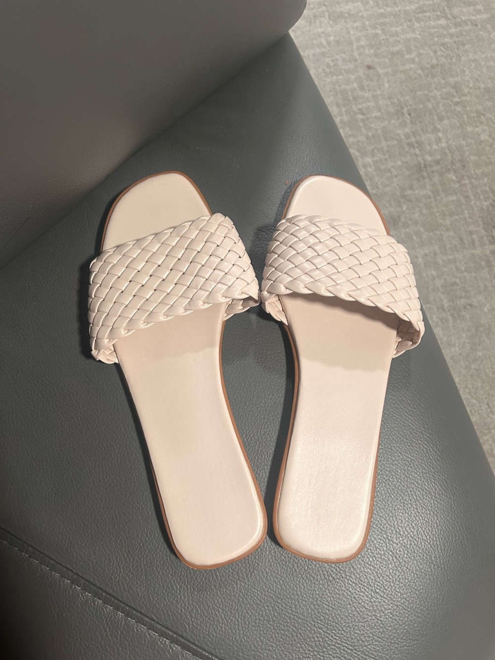 Woven Slide Sandal slides in Light Beige – Women